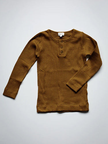 The Simple Folk Ribbed Top, Bronze